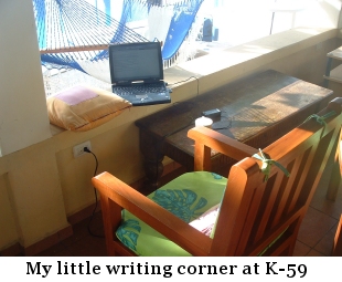 My little writing corner at K-59.